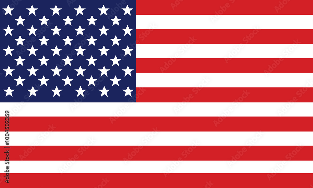 Naklejka premium American flag, vector flag of USA. Flag of the United States Vector graphics