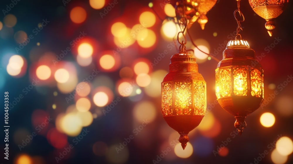 Festive Diwali theme with glowing lanterns and a clear area for text. Festive Diwali theme with glowing lanterns and a clear area for text.