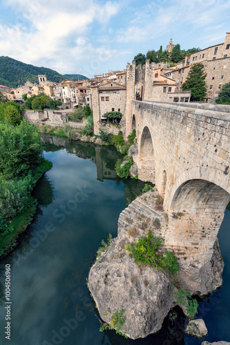 Picturesque medieval town of Besalú. Girona, Costa Brava. Catalonia. Spain photo