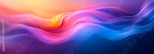 Abstract Gradient Background with Wavy Lines