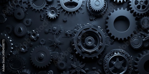 Wallpaper Mural Abstract background with gears and dark and light contrasting shades, minimalistic design. Torontodigital.ca
