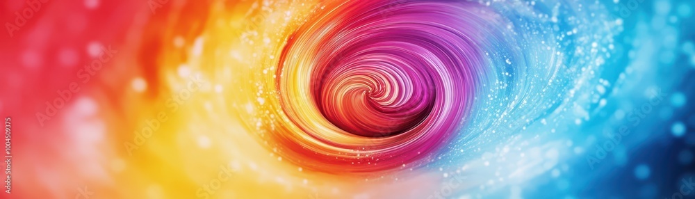 Colorful abstract circle with a mix of bright, swirling hues, symbolizing energy, copy space Colorful abstract circle with a mix of bright, swirling hues, symbolizing energy, copy space