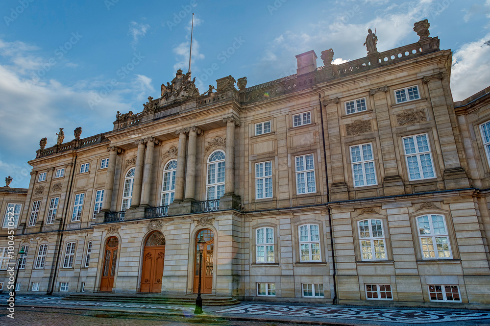 Fototapeta premium Copenhagen, the capital of Denmark, is located on the offshore islands of Zealand and Amager. It is connected to Malmo in southern Sweden via the Öresund Bridge.
