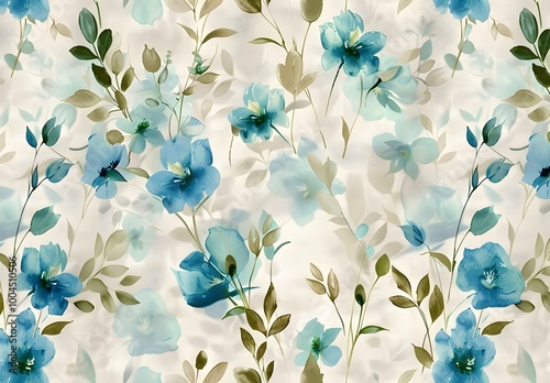 Vintage Floral Pattern Shabby Chic Style