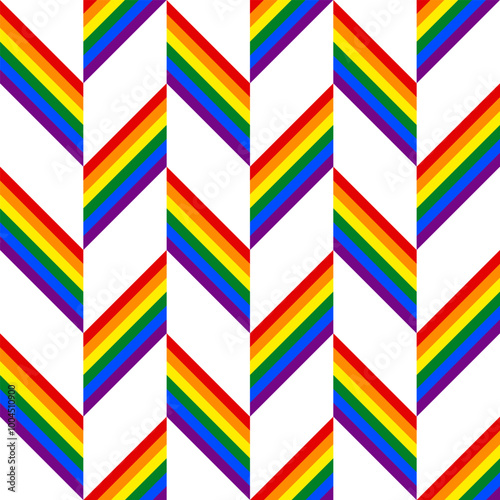 rainbow flag pattern design. chevron background. vector illustration
