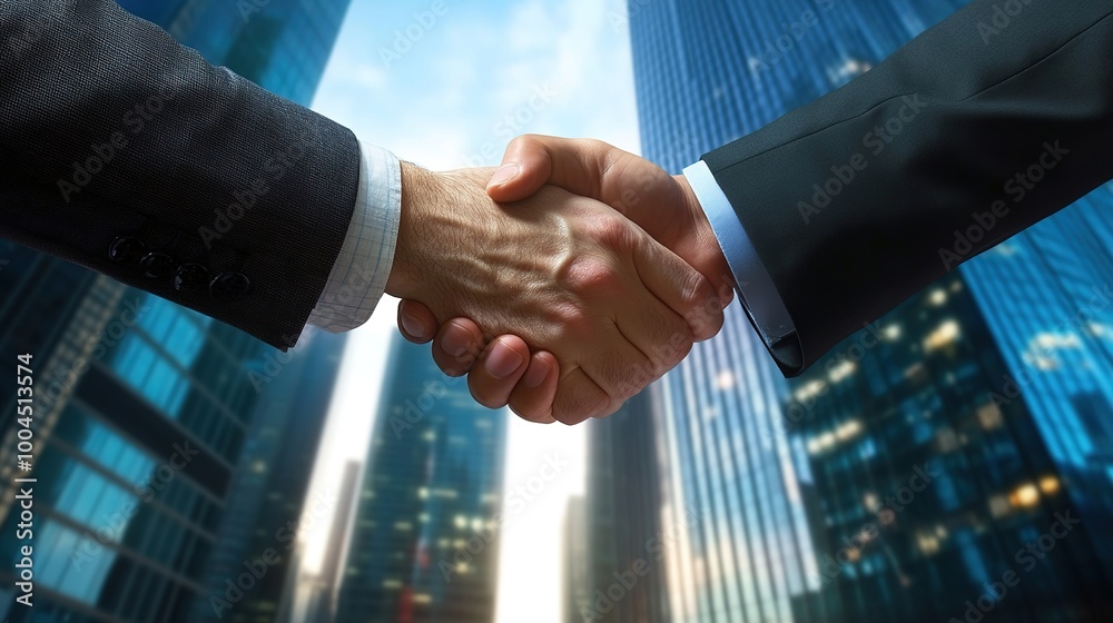 Professional Handshake in Urban Setting Professional Handshake in Urban Setting