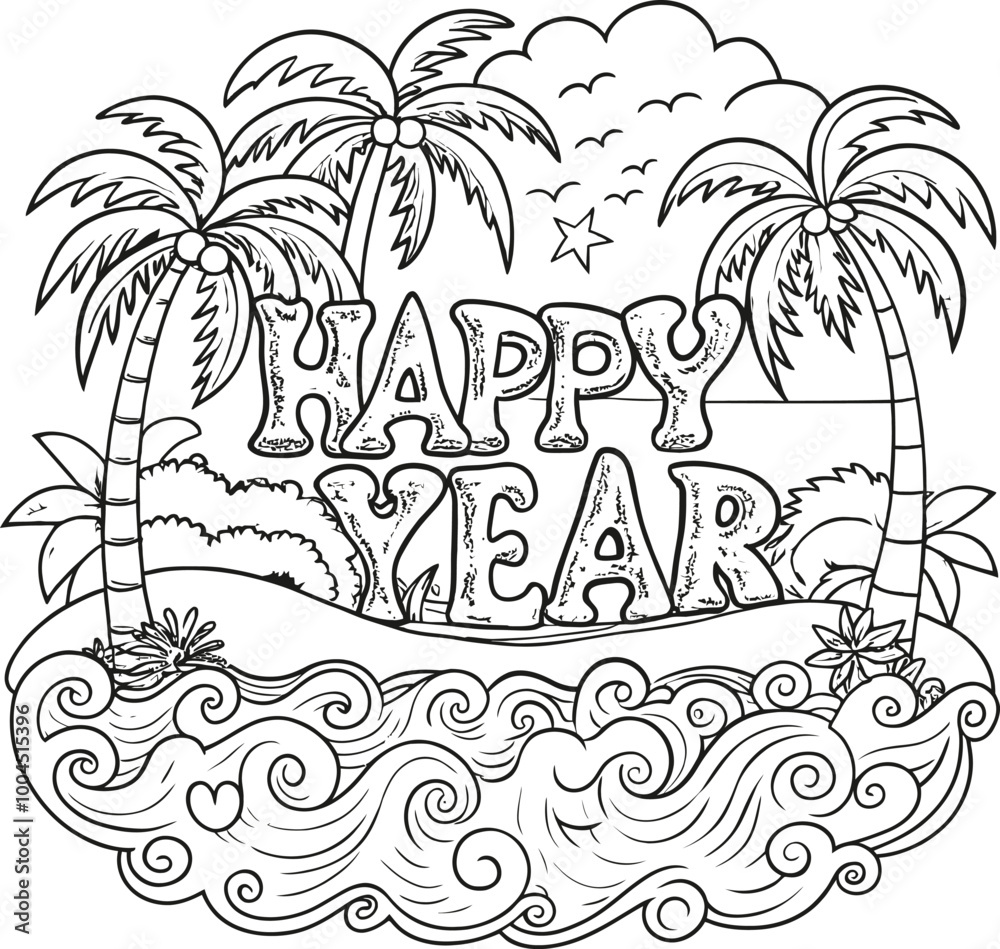 Celebration at the Summit Happy New Year, New Year of Colors and Joy, Color the Night: Happy New Year Fireworks, Festive Coloring Page Celebration at the Summit Happy New Year, New Year of Colors and Joy, Color the Night: Happy New Year Fireworks, Festive Coloring Page