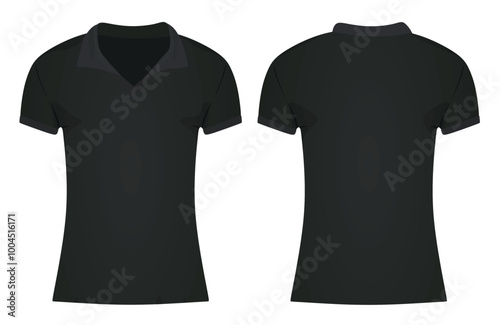 Black woman t shirt. vector