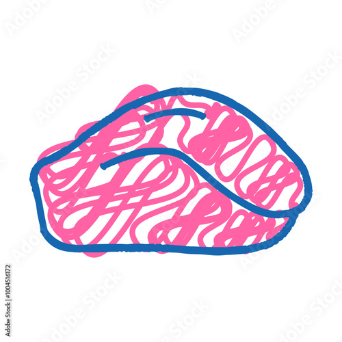 broiler Liver doodle icon sketch vector. broiler Liver sign. isolated symbol illustration