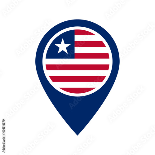 Liberia flag location icon Free Download Liberia flag location icon - GFXLoad