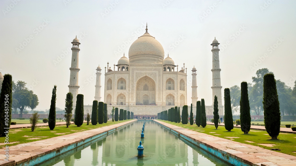 Obraz premium Taj Mahal, Agra, India. Generative AI
