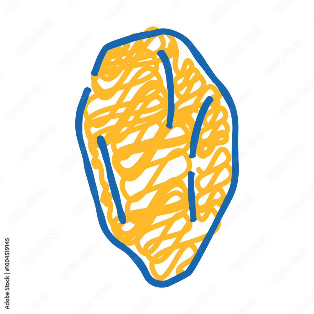 half chicken fillet doodle icon sketch vector. half chicken fillet sign. isolated symbol illustration half chicken fillet doodle icon sketch vector. half chicken fillet sign. isolated symbol illustration