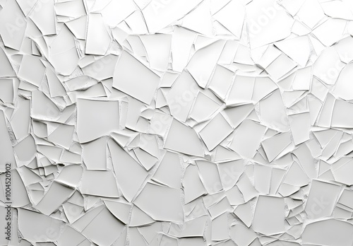 White Broken Glass Mosaic Wall Texture