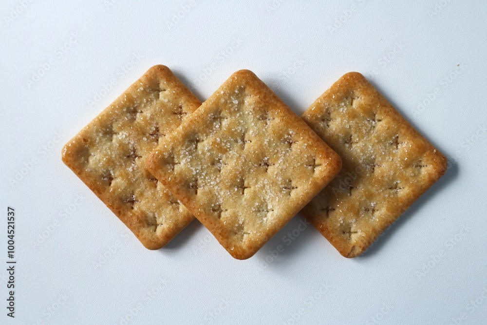 Dry crispy sweet crackers isolated on white background Dry crispy sweet crackers isolated on white background