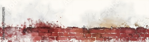 Minimalist Watercolor Brick Wall Background photo