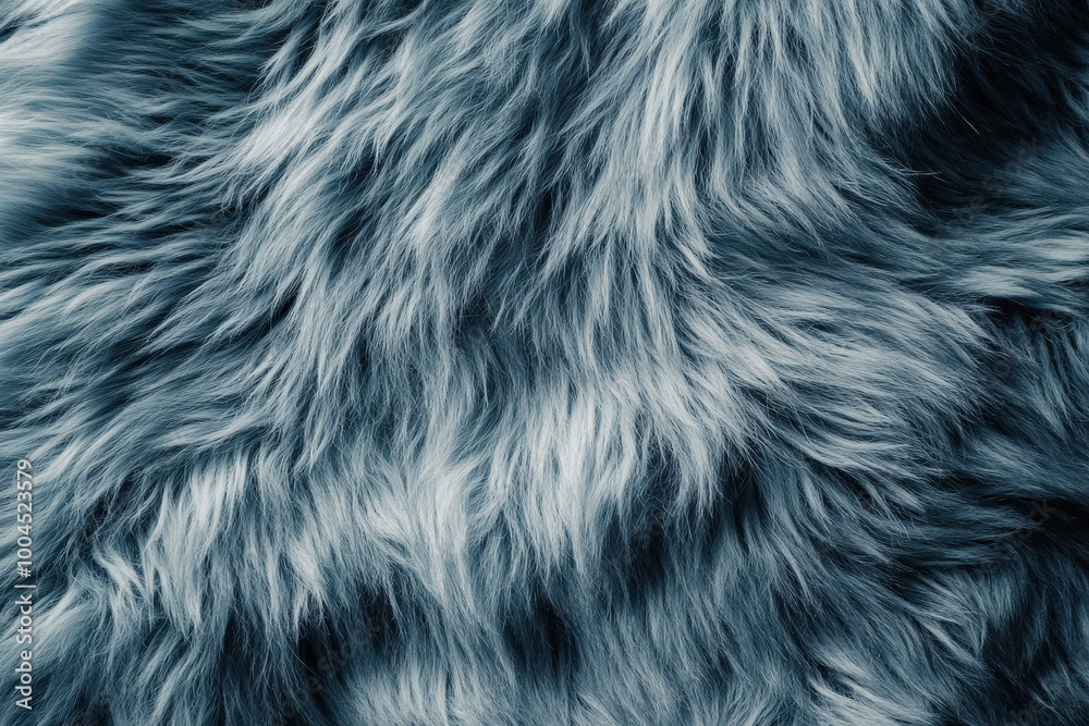 Fototapeta premium Soft blue fur texture: a cozy, luxurious touch perfect for interior design and textile art inspiration. Generative AI