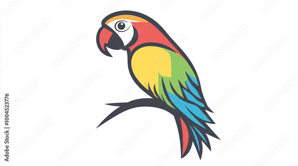 Parrot Logo Design illustration