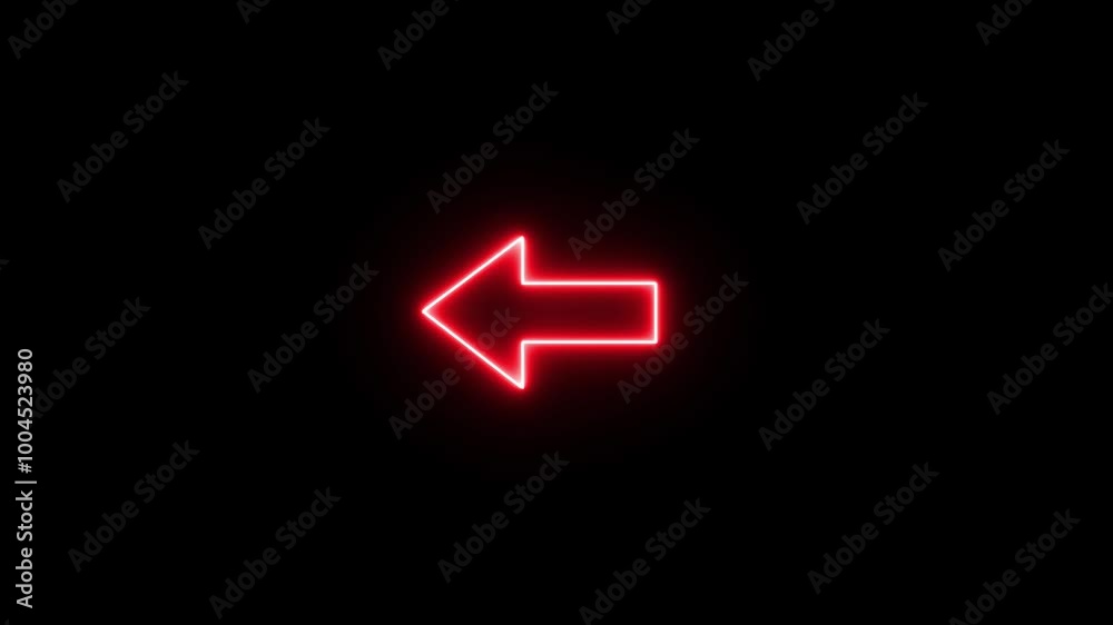 Neon arrow loading icon animation. Neon arrow loading icon animation.