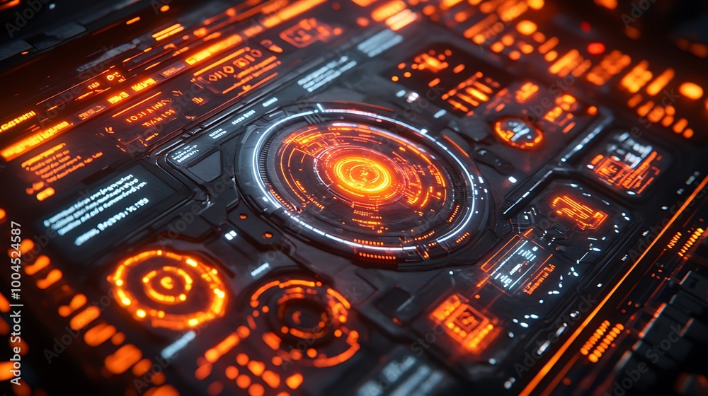 Obraz premium A digital user interface with interactive features and innovative design elements. 