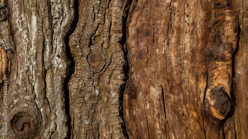 Abstract textured wood bark pattern, macro closeup of a rough, old tree trunk Abstract textured wood bark pattern, macro closeup of a rough, old tree trunk