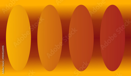 Obraz na płótnie Abstract background with yellow and red gradient, ellipsoidal shapes and copy space