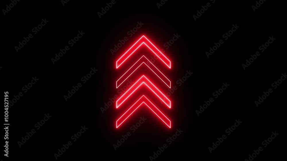 Abstract Directional Neon Arrow Animation. Abstract Directional Neon Arrow Animation.