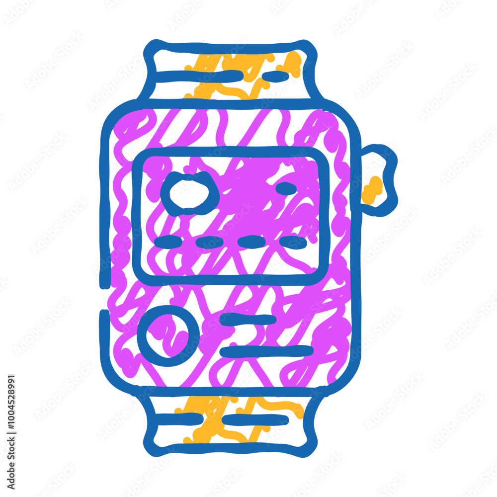 nfc payment system in watches doodle icon sketch vector. nfc payment system in watches sign. isolated symbol illustration nfc payment system in watches doodle icon sketch vector. nfc payment system in watches sign. isolated symbol illustration