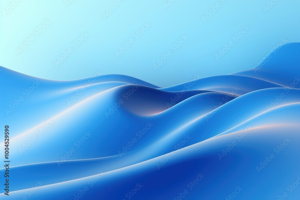Obraz premium Futuristic wave blue background nature simplicity.