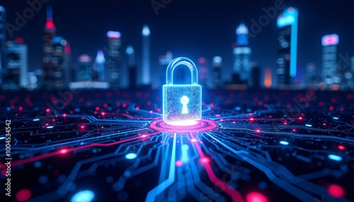 Obraz na płótnie Cybersecurity, Ethical Hacking, and Hacking Concepts – Digital Security, Data Protection, and Threat Prevention with Copy Space w salonie