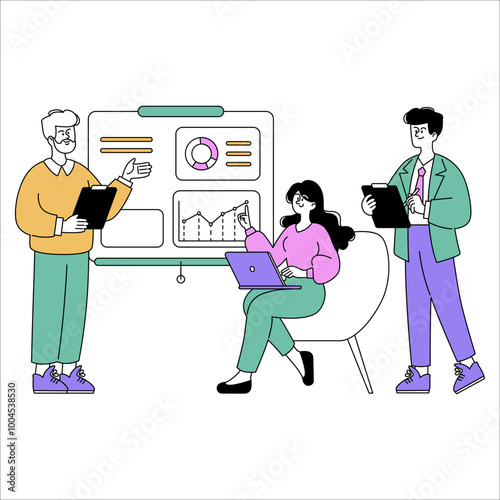 Businessman. Flat Vector Illustration