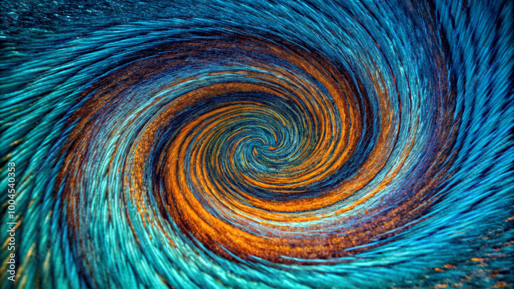 Vibrant spiral pattern of swirling colors,primarily blue and orange,converges towards the center,creating a dynamic and eye-catching effect. Intricate strokes create a sense of movement and depth. AI Vibrant spiral pattern of swirling colors,primarily blue and orange,converges towards the center,creating a dynamic and eye-catching effect. Intricate strokes create a sense of movement and depth. AI