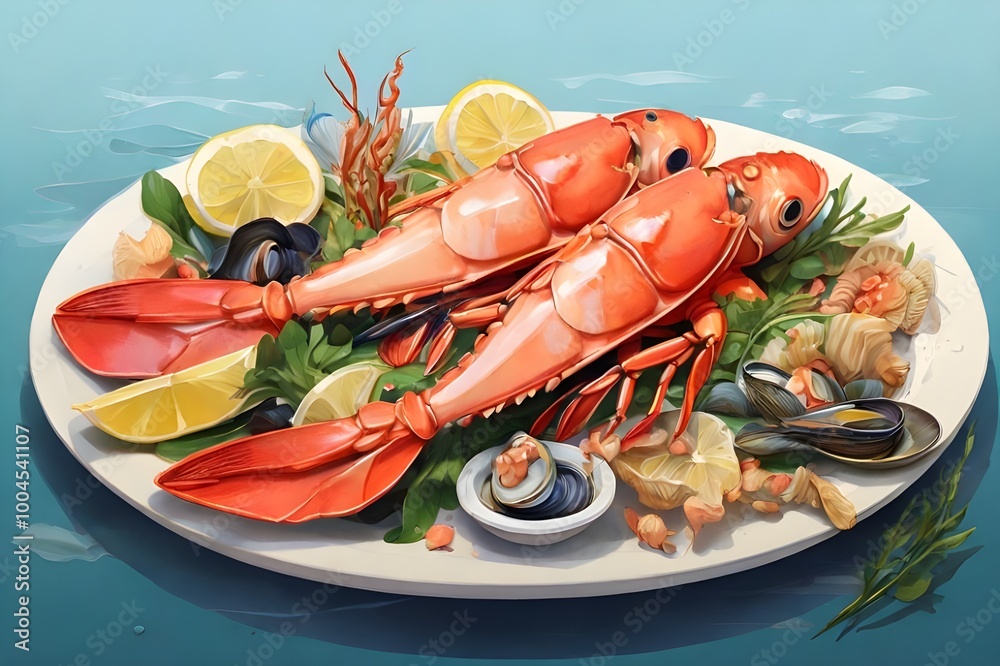 lobster with lemon lobster with lemon
