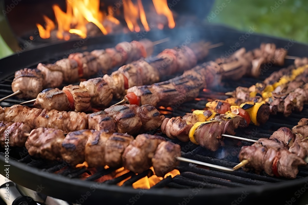 shish kebab on the grill shish kebab on the grill