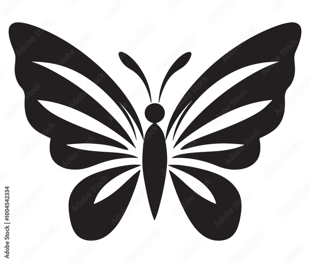 Butterfly silhouette vector, Line art butterfly, Cute butterfly vector Butterfly silhouette vector, Line art butterfly, Cute butterfly vector