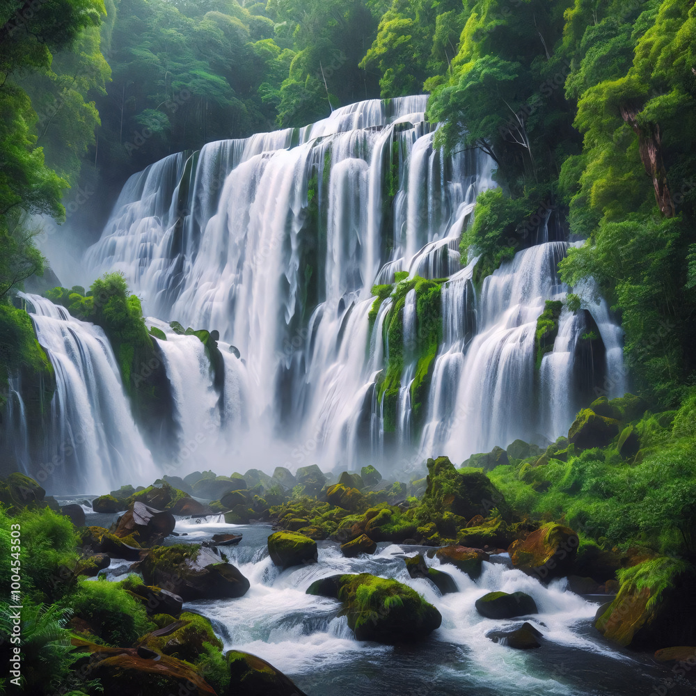 Obraz premium waterfall in the forest