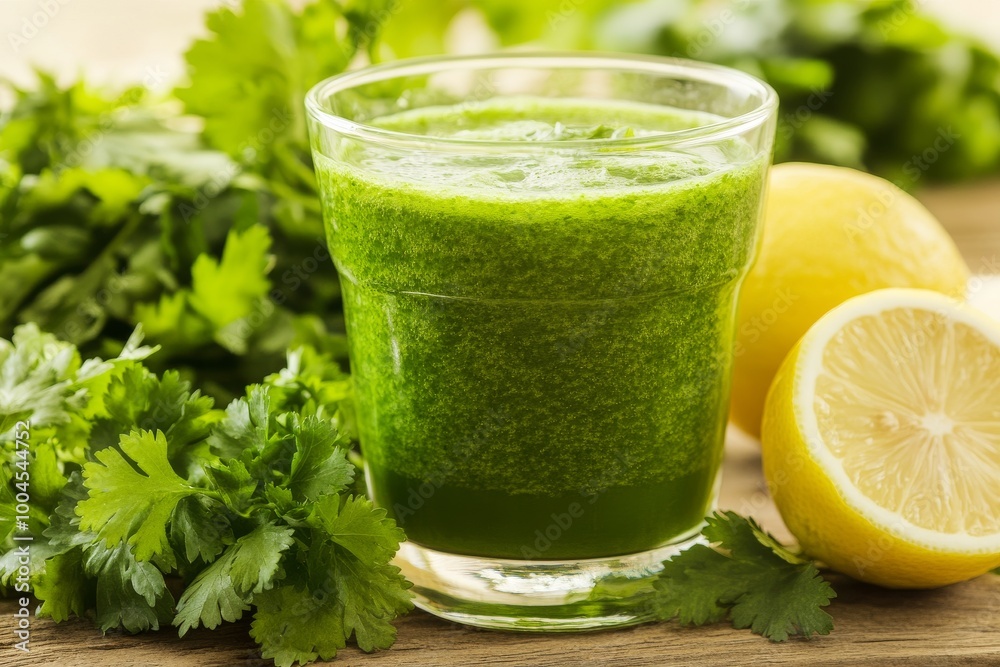 Green Smoothie with Lemon and Cilantro Green Smoothie with Lemon and Cilantro