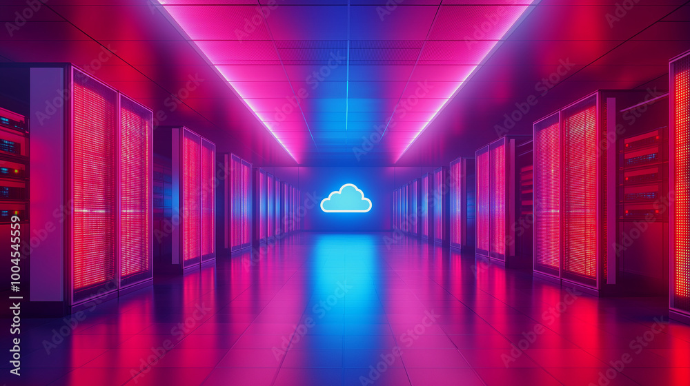 abstract 3d render of a cooud storage data centre abstract 3d render of a cooud storage data centre