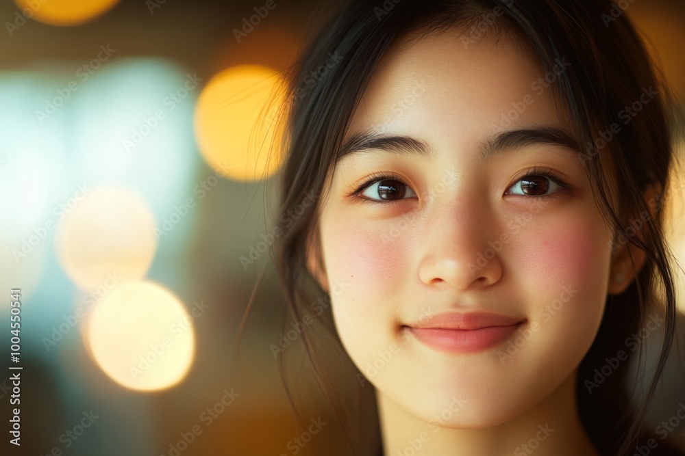 Close-up Portrait of Smiling East Asian Woman Close-up Portrait of Smiling East Asian Woman