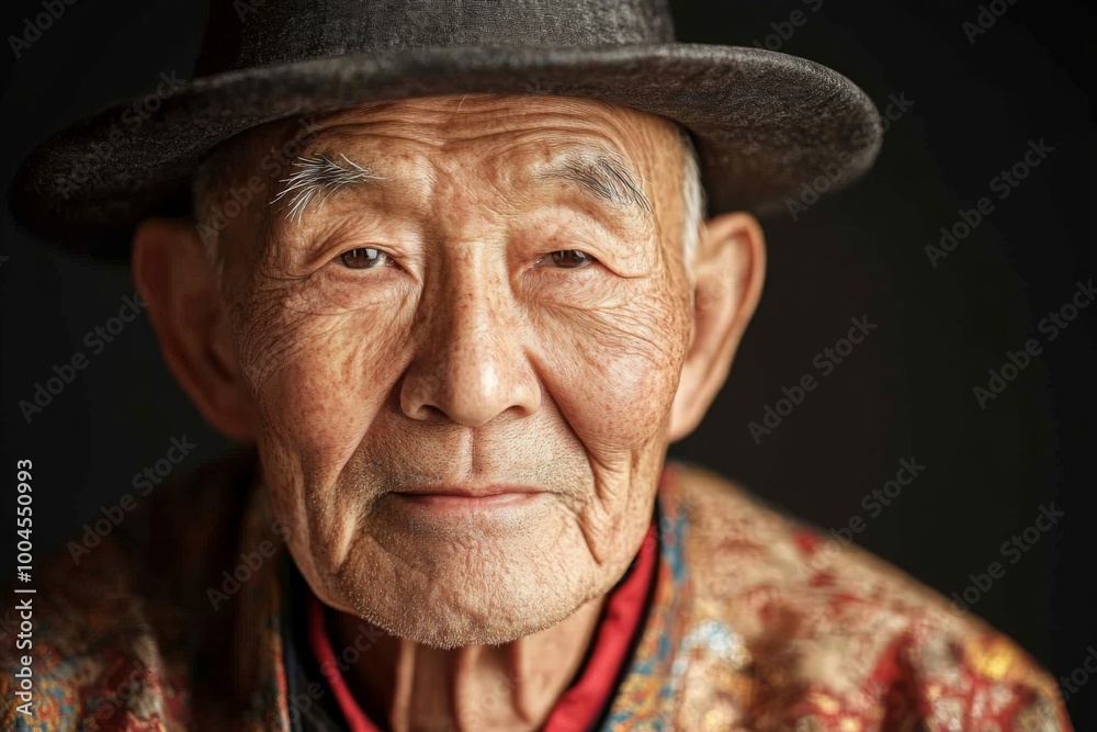 Elderly Asian Man Portrait Close-up Elderly Asian Man Portrait Close-up