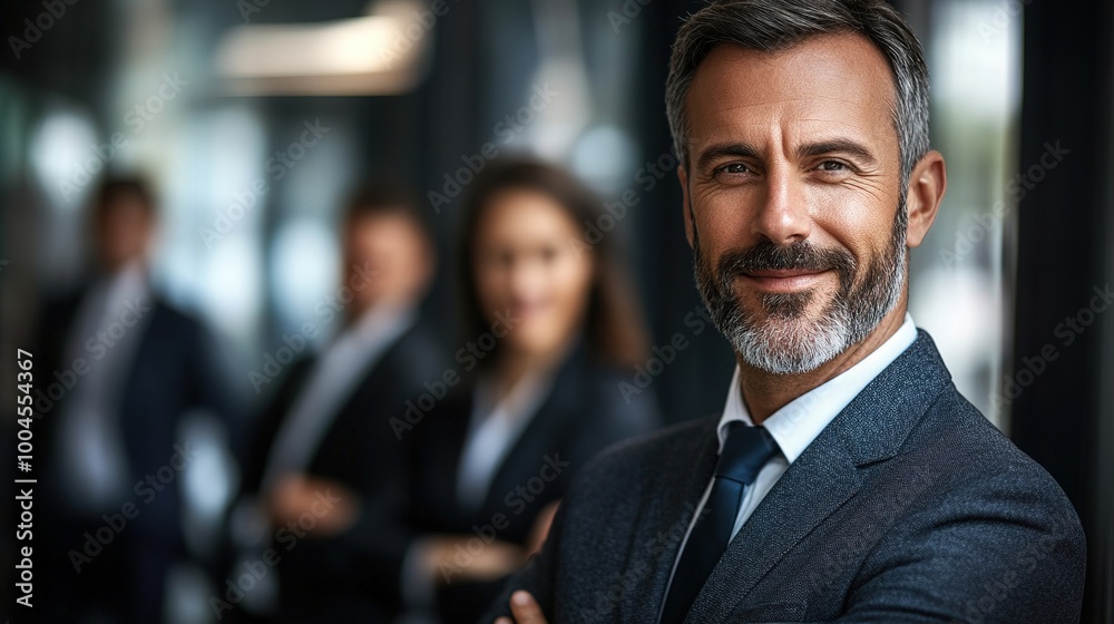 Confident Businessman in Professional Setting