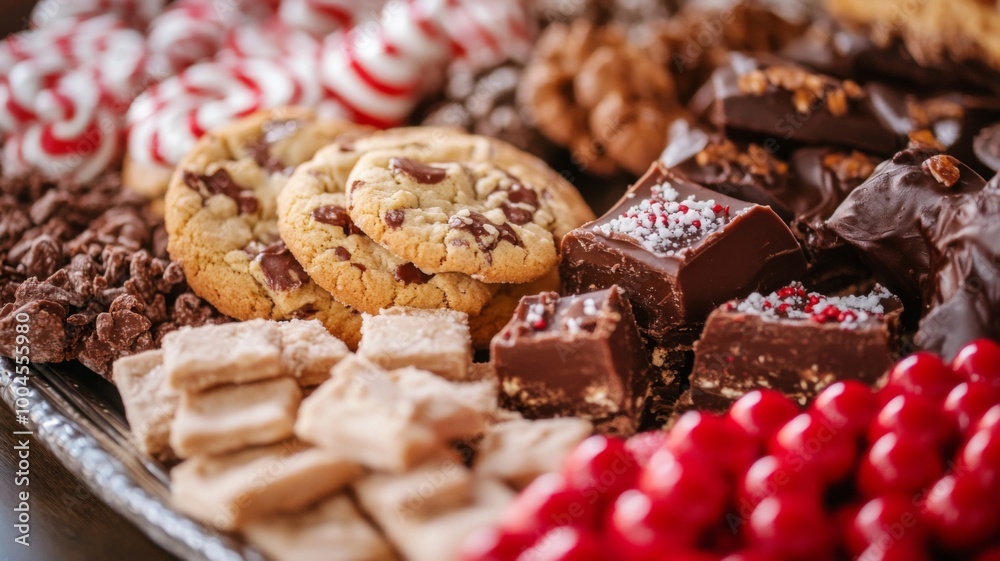 A Festive Platter of Chocolate Delights and Cookies A Festive Platter of Chocolate Delights and Cookies