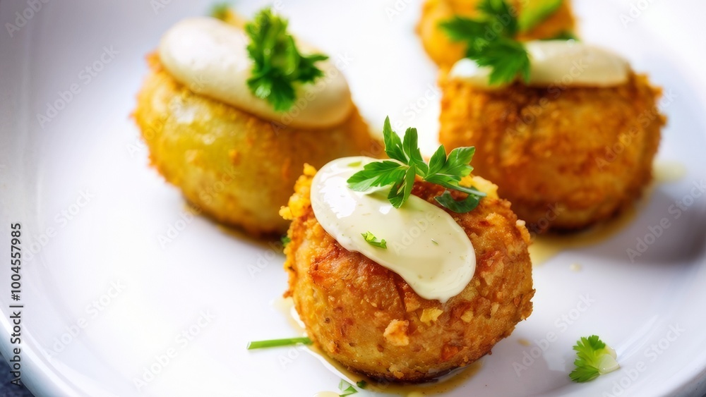 Fried olives with garlic aioli. Fried olives with garlic aioli.
