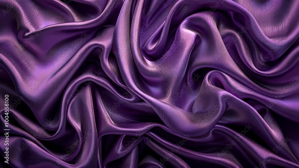 Purple satin fabric is draped in soft folds Purple satin fabric is draped in soft folds