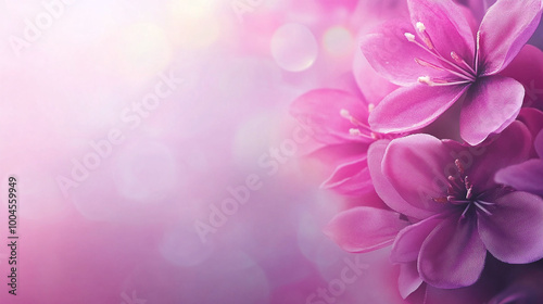 spring summer background with bright beautiful flowers