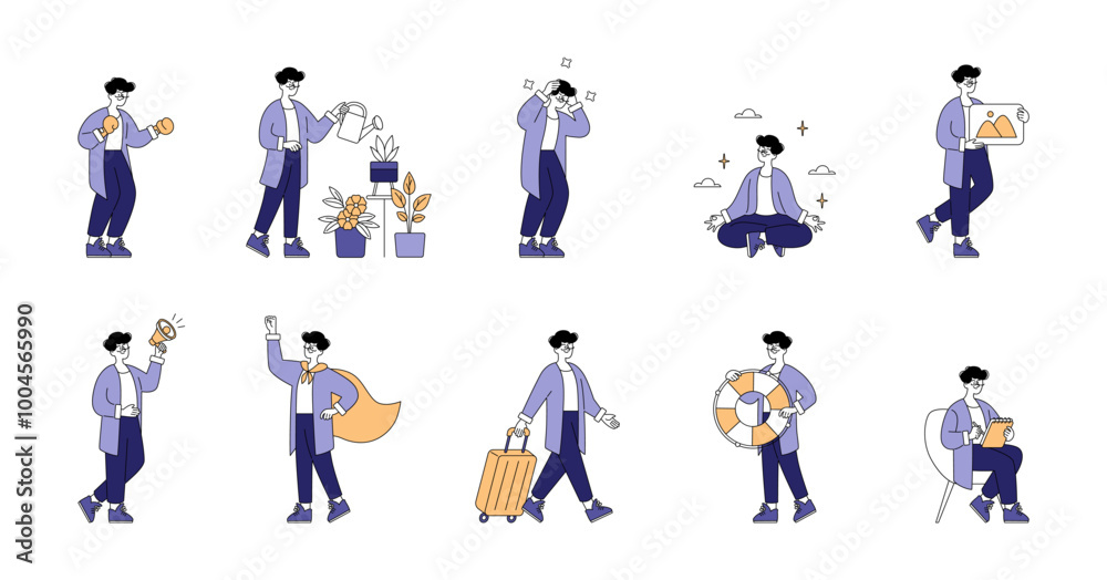 Business Man. Flat Vector Illustration Business Man. Flat Vector Illustration