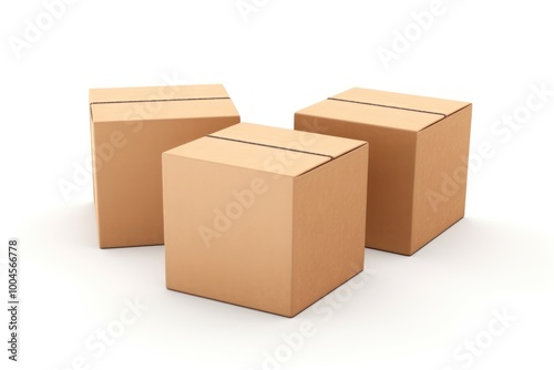 Moving cardboard box. photo