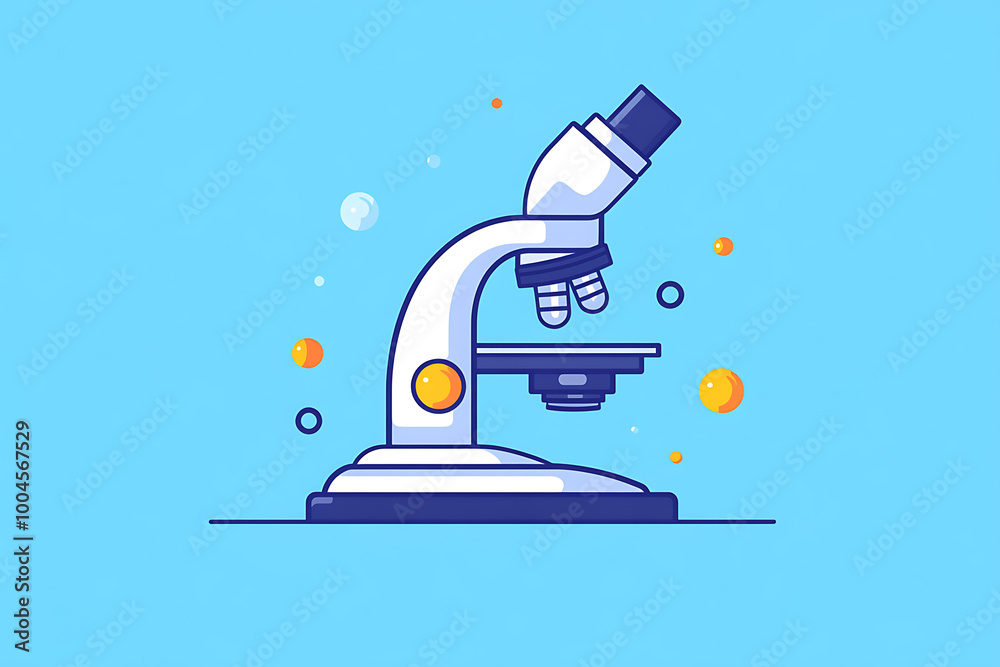 An icon of a medical microscope, symbolizing precision, scientific research, and advancements in healthcare technology, designed in flat art style. An icon of a medical microscope, symbolizing precision, scientific research, and advancements in healthcare technology, designed in flat art style.