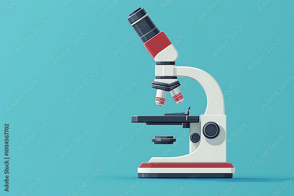 An icon of a medical microscope, symbolizing precision, scientific research, and advancements in healthcare technology, designed in flat art style. An icon of a medical microscope, symbolizing precision, scientific research, and advancements in healthcare technology, designed in flat art style.