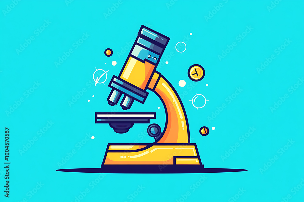 An icon of a medical microscope, symbolizing precision, scientific research, and advancements in healthcare technology, designed in flat art style. An icon of a medical microscope, symbolizing precision, scientific research, and advancements in healthcare technology, designed in flat art style.