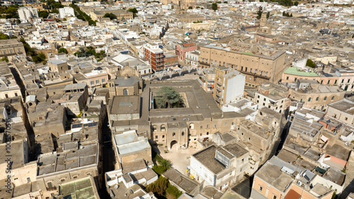 Aerial view of houses and apartments in the historic center of Manduria. It is a city in the province of Taranto, Puglia, Italy. photo